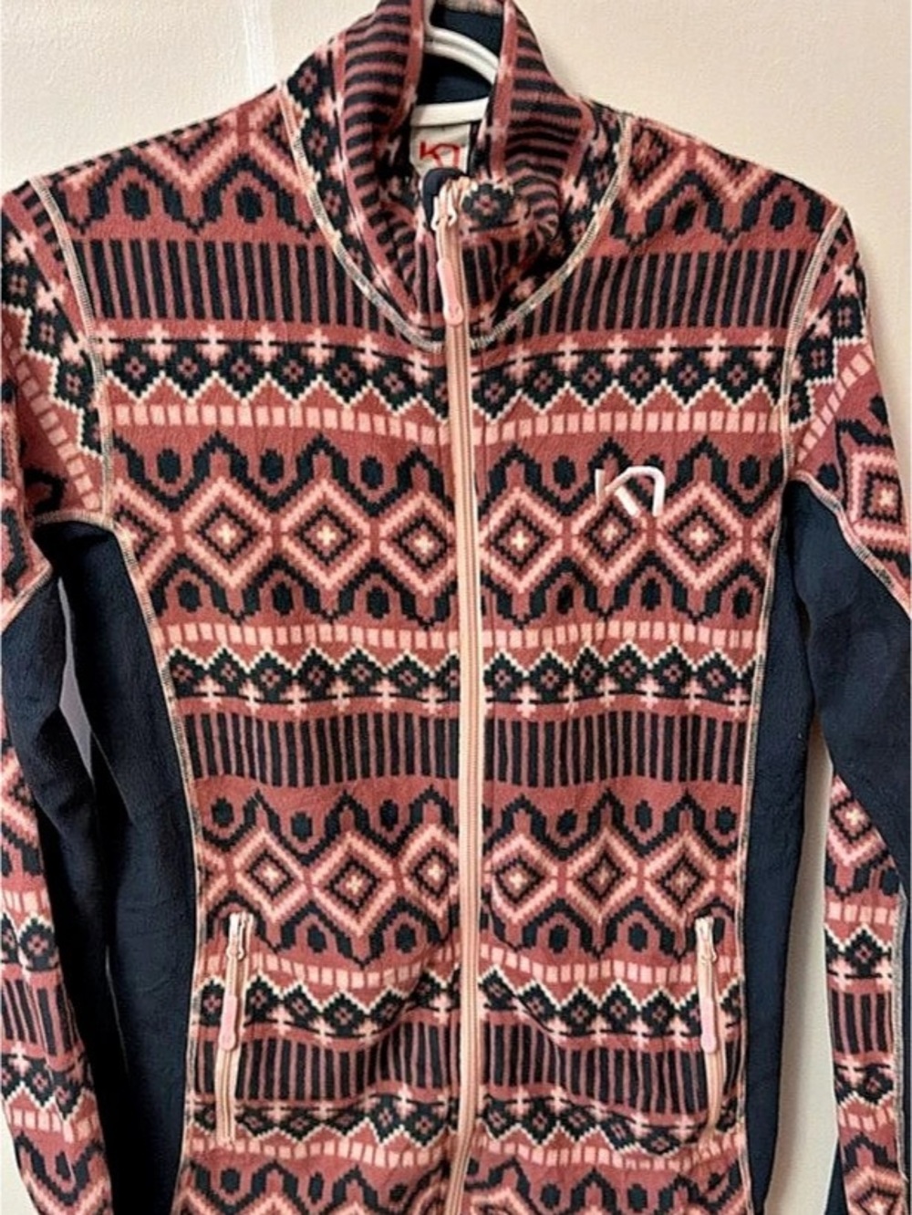 Kari Traa Rothe Midlayer Fleece Jacket Pink & Black Small